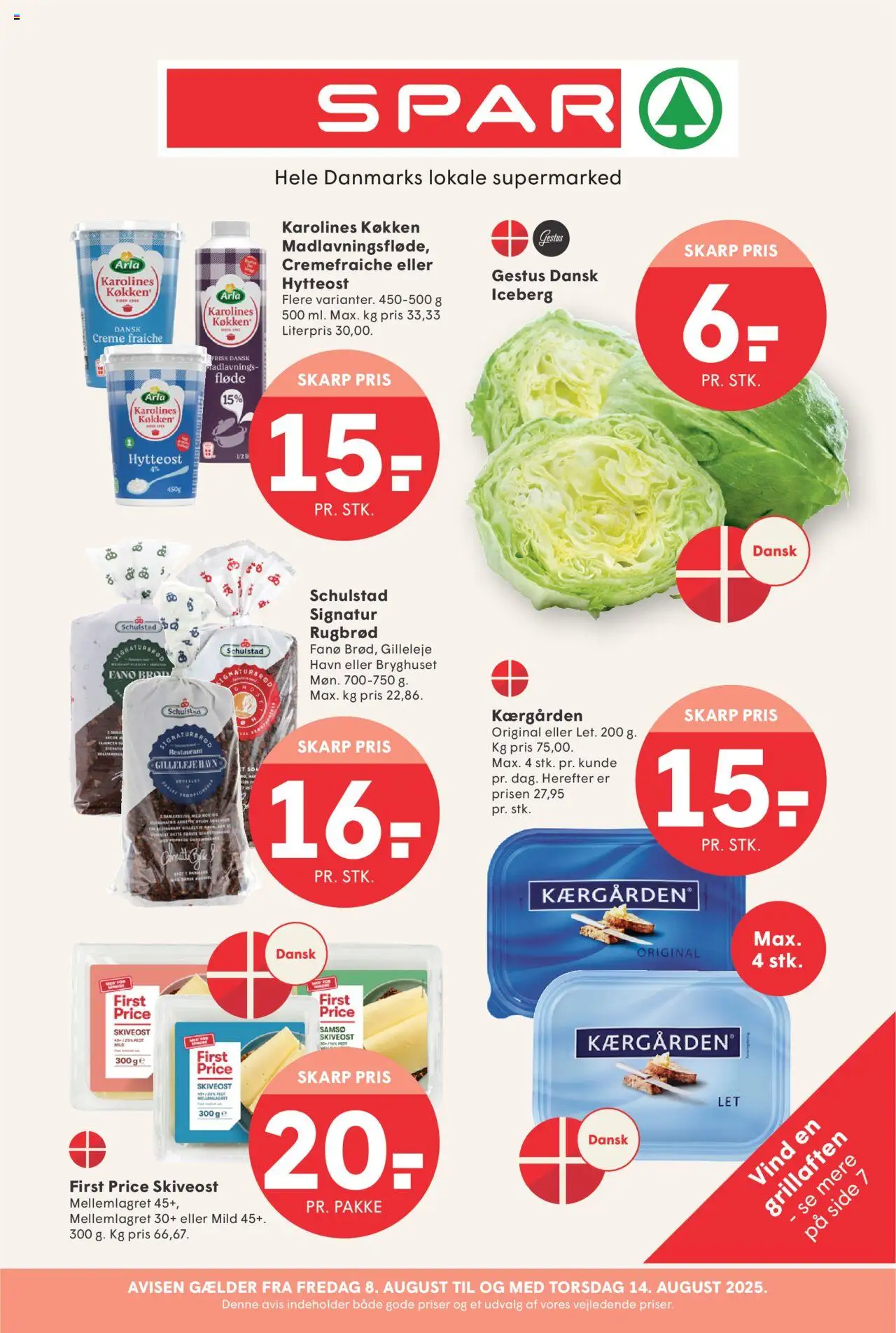 Spar tilbudsavis gyldig fra 08/08/2025 - side 1