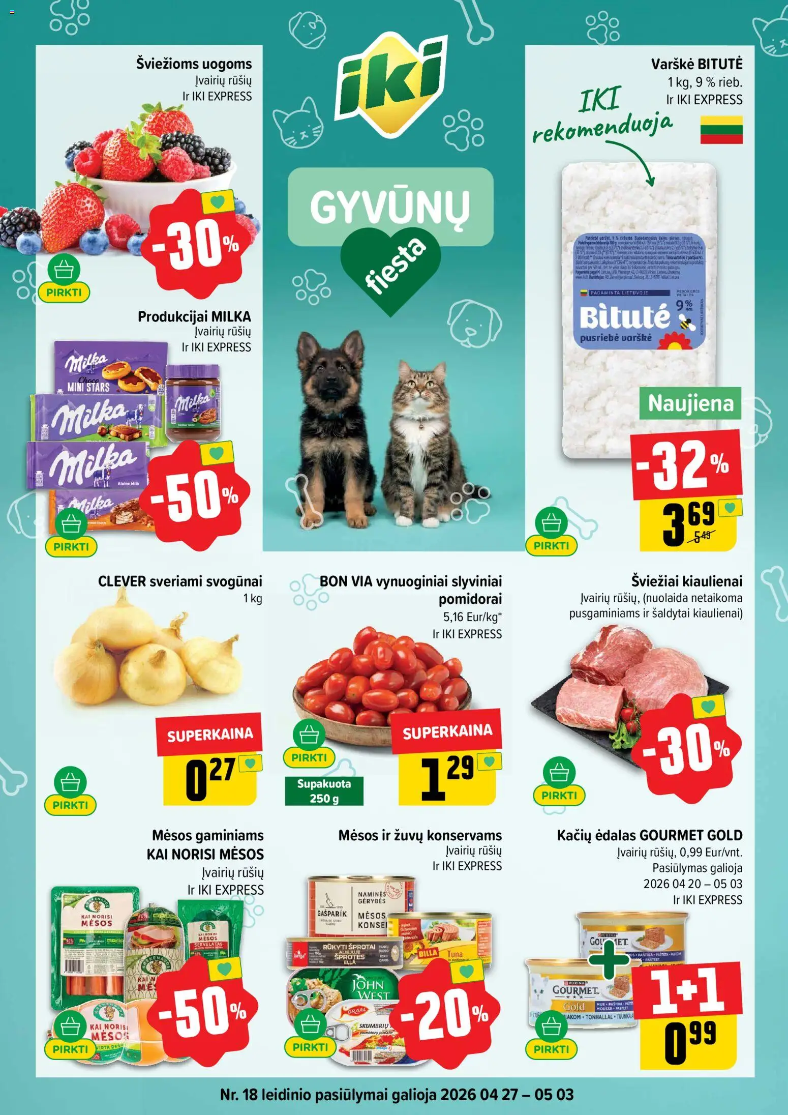 IKI parduotuvės leidinio IKI leidinys galiojančio nuo 2026.04.27 peržiūra
