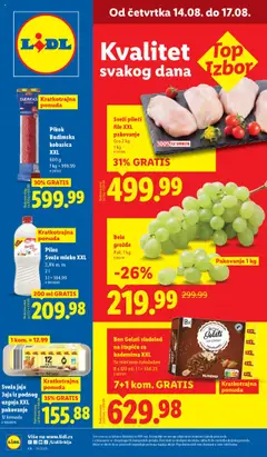 Pregled Lidl kataloga - važi od 14.08.2025