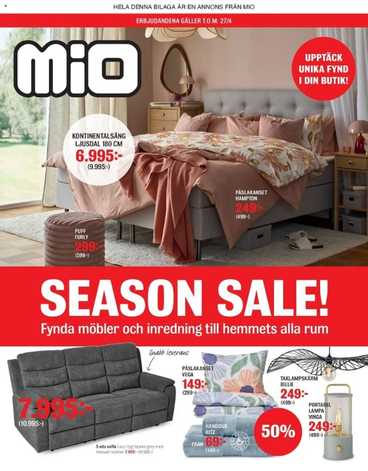 Förhandsgranska reklamblad Mio erbjudanden från butik Mio gäller från 07/04/2026