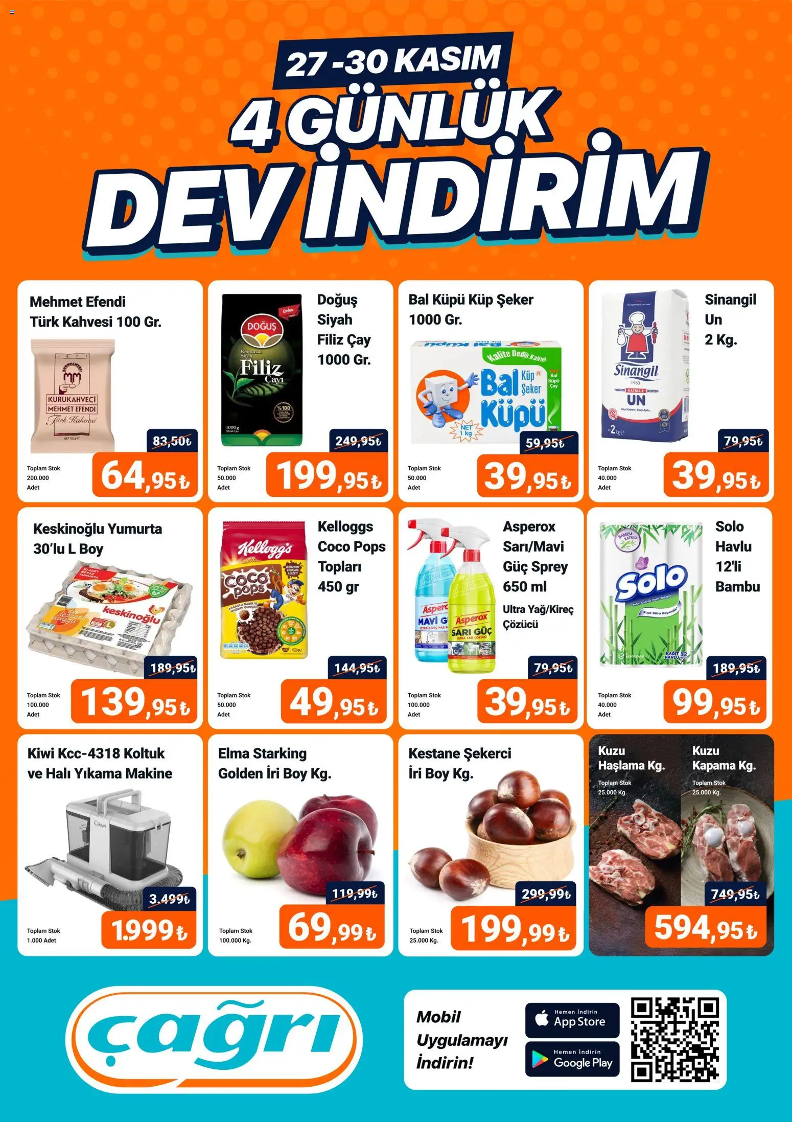Çağrı Market 4 Günlük Dev İndirim 27.11.2025 - Broşürünün önizlemesi