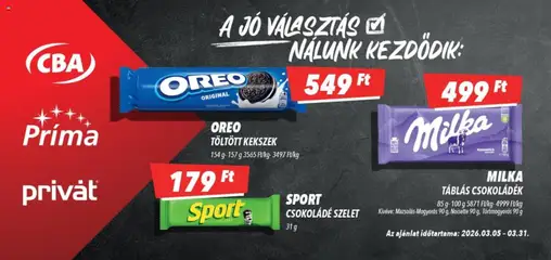 CBA - CBA Aktuális óriásplakátok megtekintése, amely érvényes 2026.03.05.-től