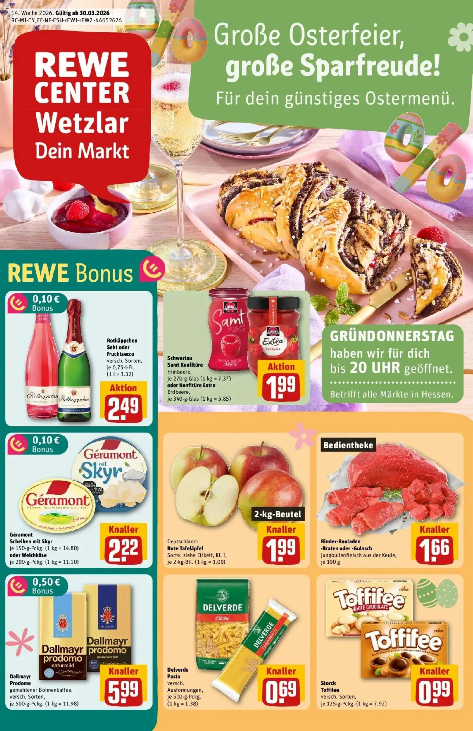 Vorschau von dem Prospekt des Geschäftes Rewe, gültig ab dem 30.03.2026