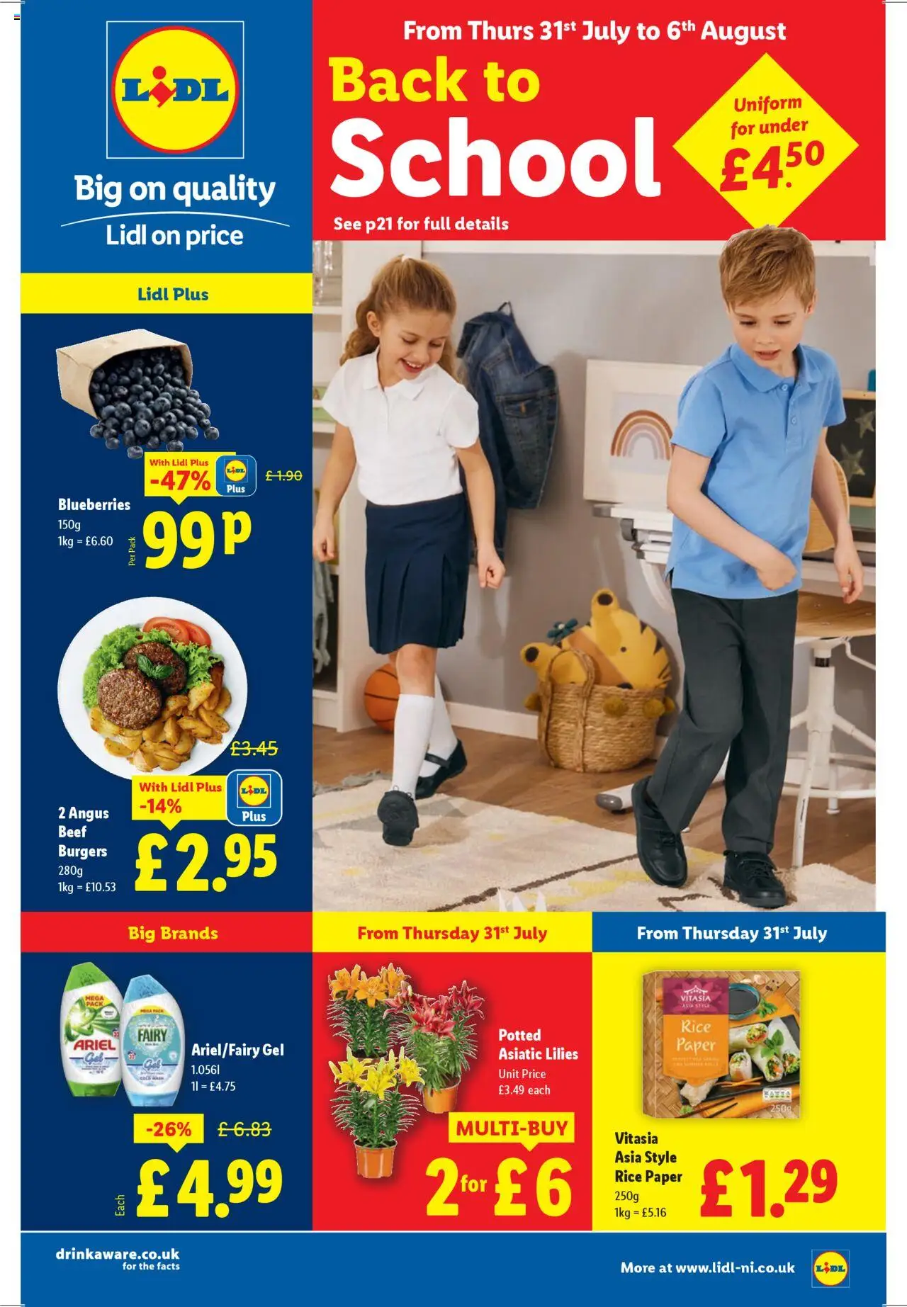 Lidl shop Back to school valid from 31/07/2025 - Page number 1