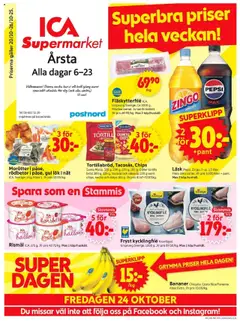 Förhandsgranska reklamblad Årsta från butik ICA Supermarket gäller från 20/10/2025