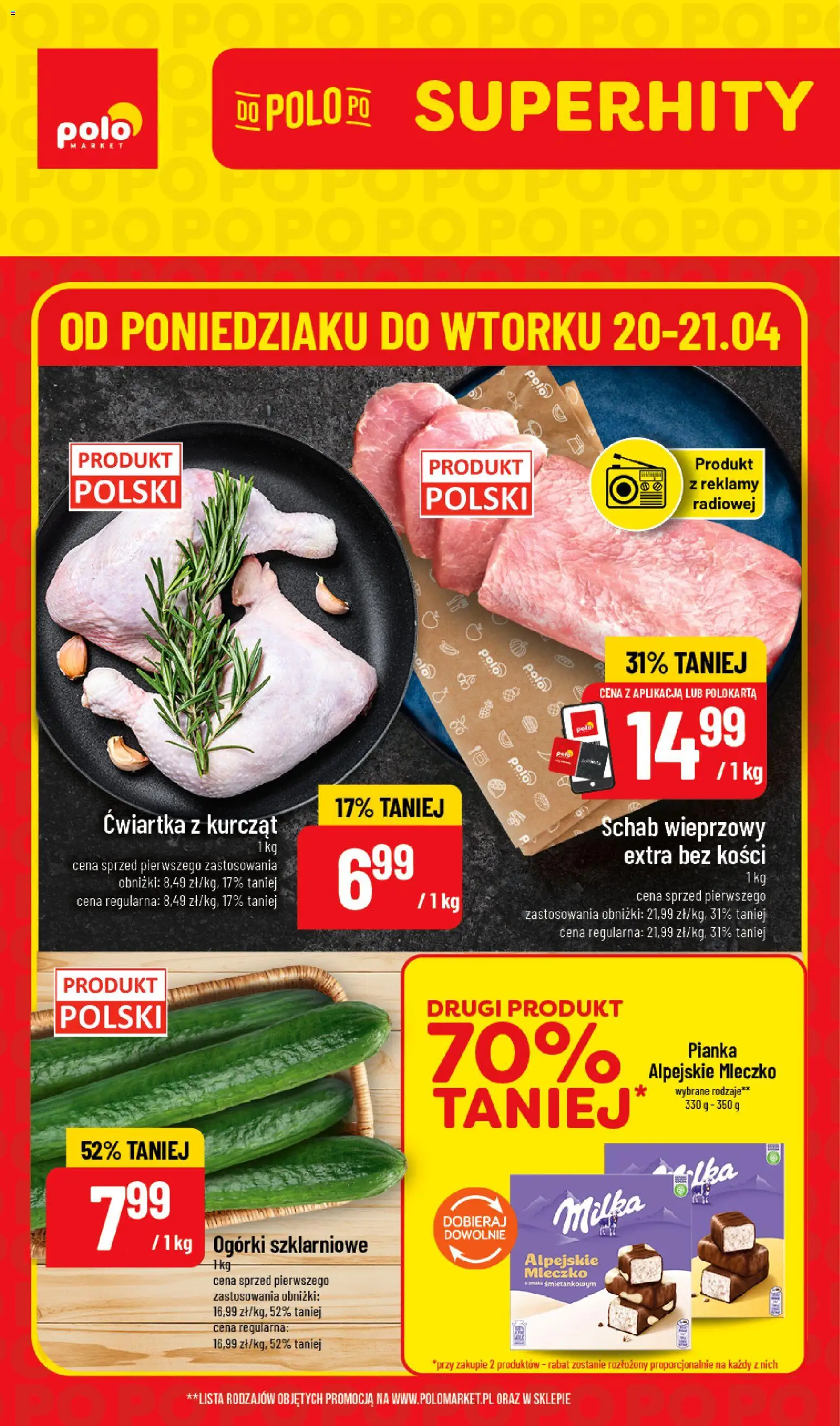 Pogląd gazetki "POLOmarket gazetka - Super Hity" ze sklepu POLOmarket ważnej od 20.04.2026
