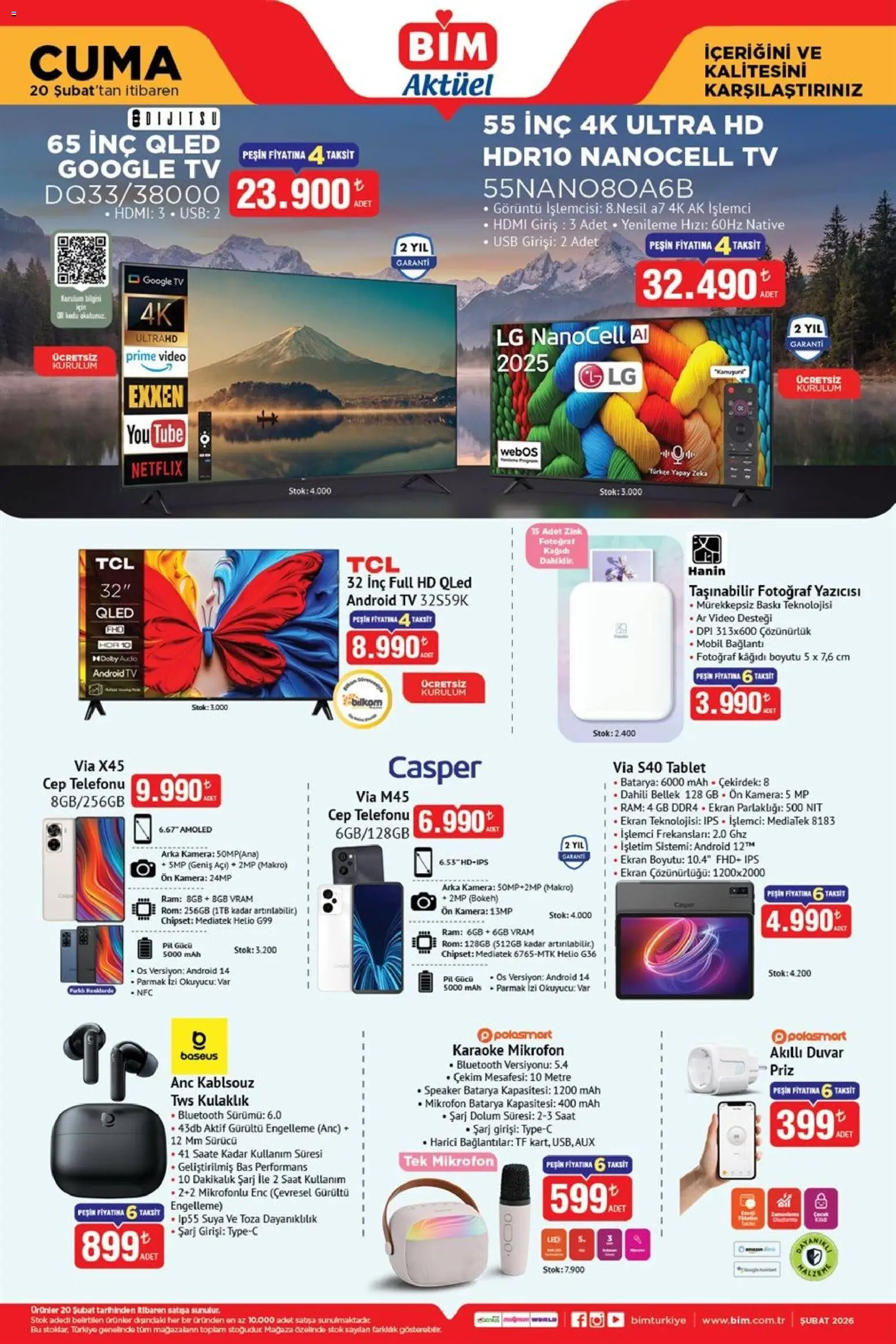 BİM Katalog Cuma 20.02.2026 - Broşürünün önizlemesi