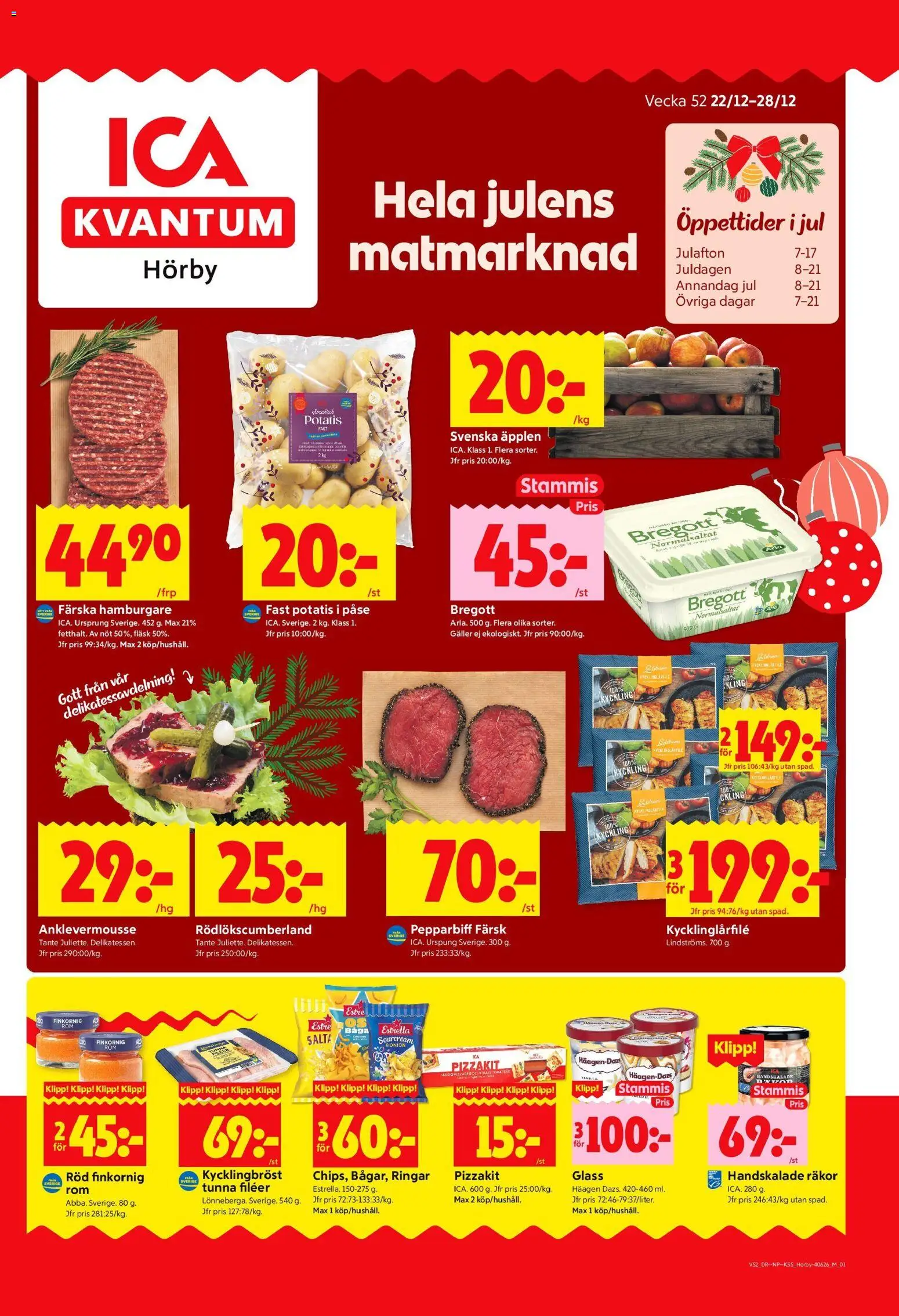 Förhandsgranska reklamblad Hörby från butik ICA Kvantum gäller från 22/12/2025