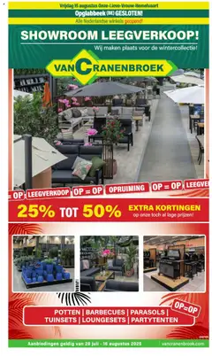 Voorbeeld van Folder van winkel Van Cranenbroek geldig vanaf 28/07/2025