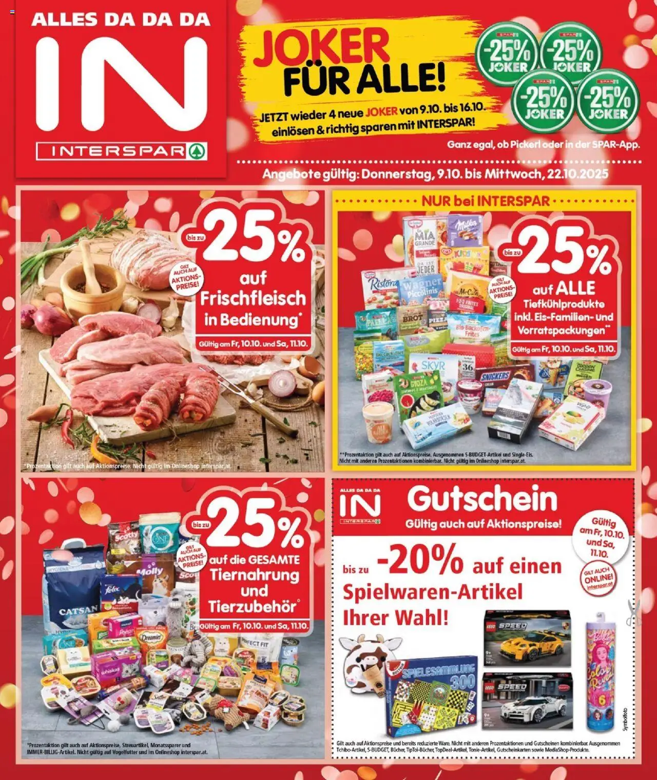  INTERSPAR Flugblatt 09.10.2025 - Angebote "Burgenland" - Seite 1