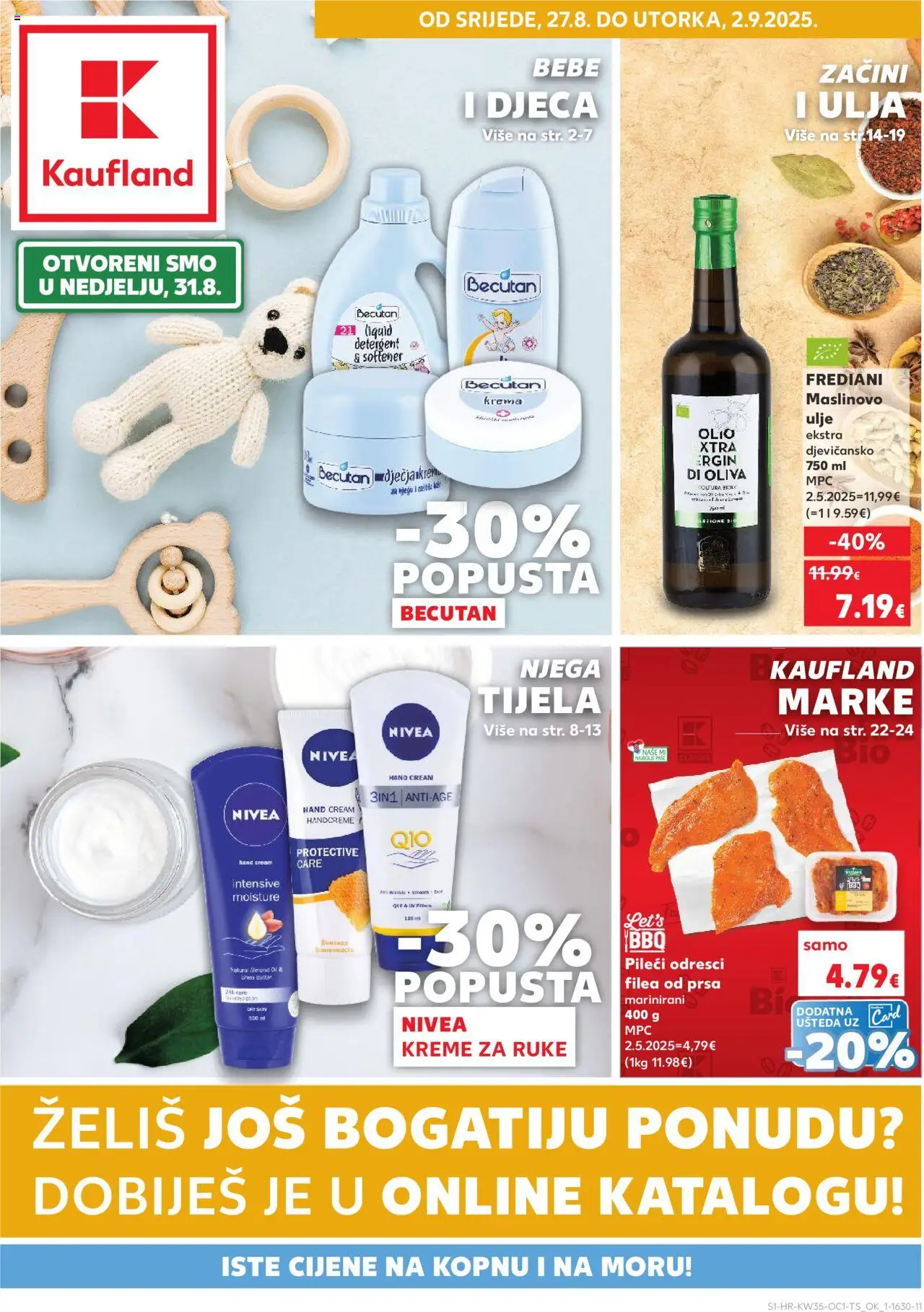 Kaufland HR aktuális szórólap, érvényes 2025.08.27.-től - 1 oldal