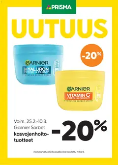 Kaupan Prisma Tarjoukset Garnier Sorbet esikatselu, voimassa 25/02/2026