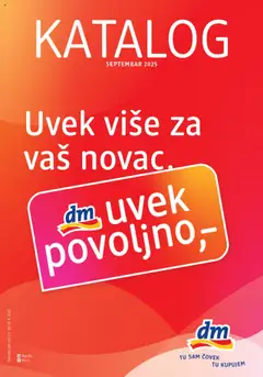 Pregled DM Drogerie kataloga - važi od 01.09.2025