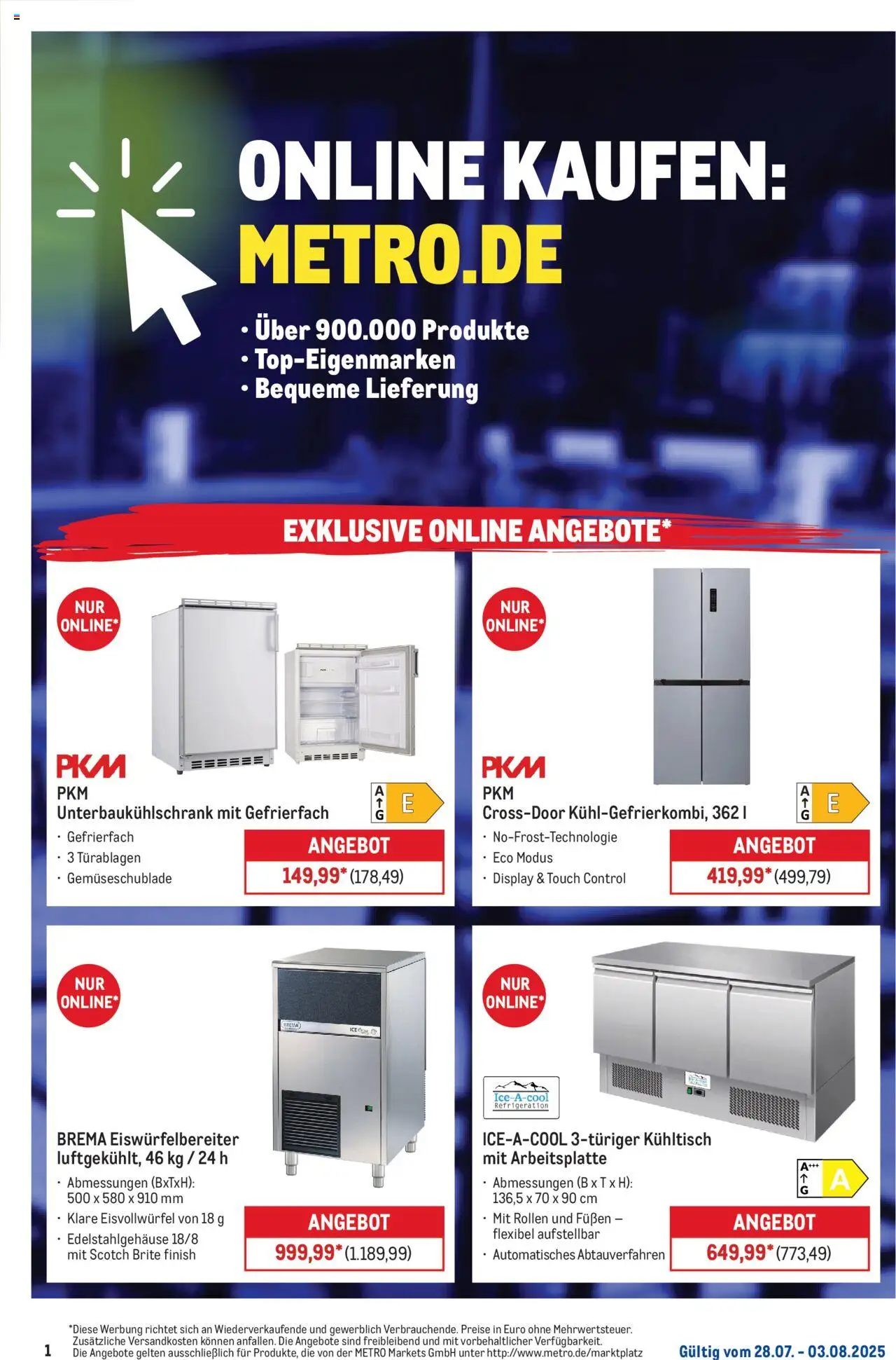 Metro Prospekt ab 28.07.2025 - Online: Wochen-Angebote