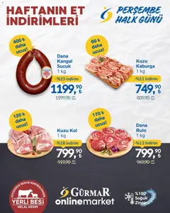 Gürmar Haftanın Et İndirimleri 29.01.2026 - Broşürünün önizlemesi