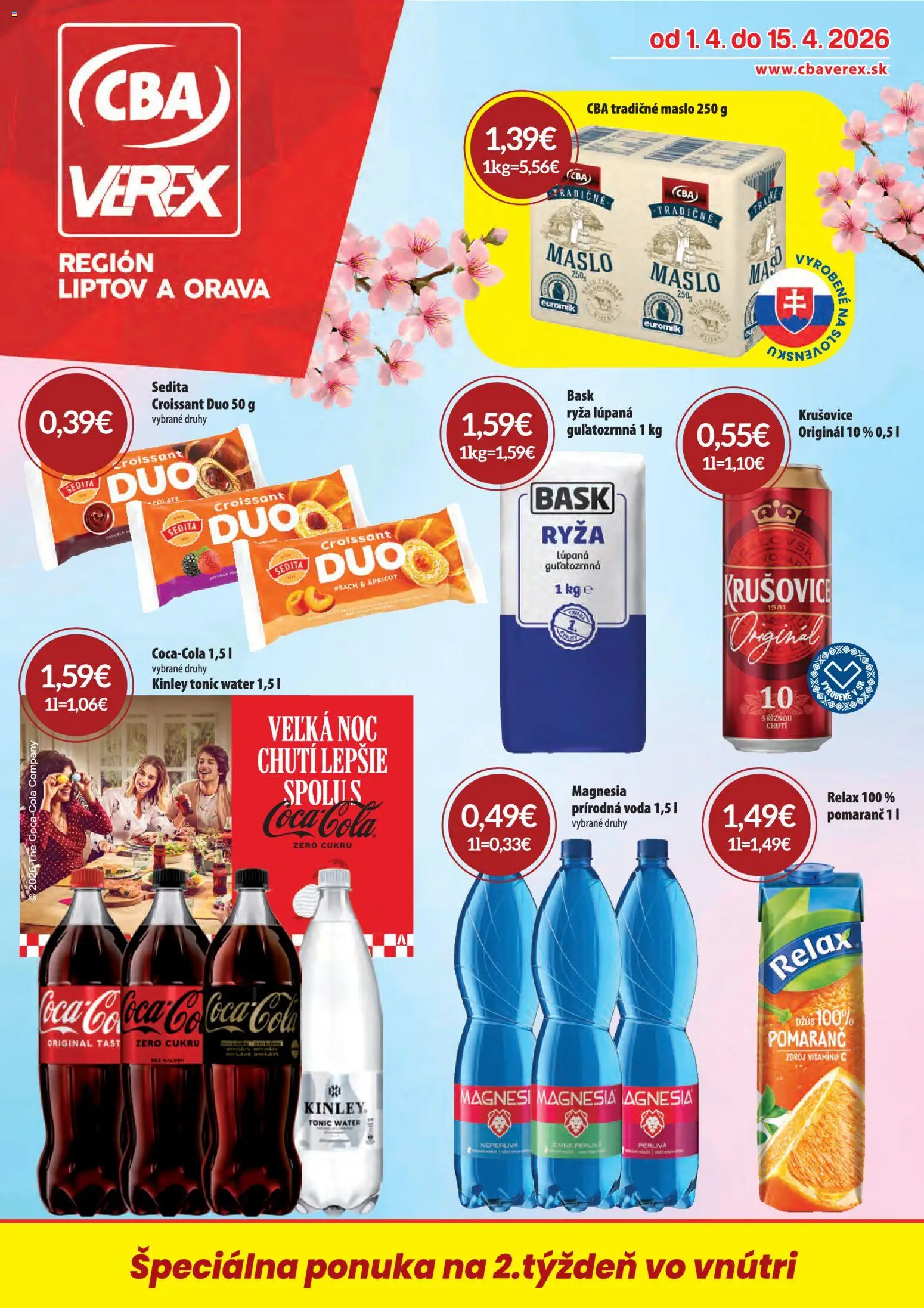 Náhľad CBA Verex letáku platného od 01.04.2026