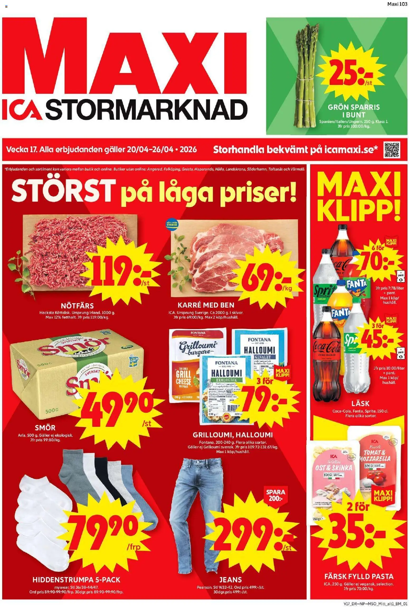 Förhandsgranska reklamblad Enköping från butik ICA Maxi gäller från 20/04/2026