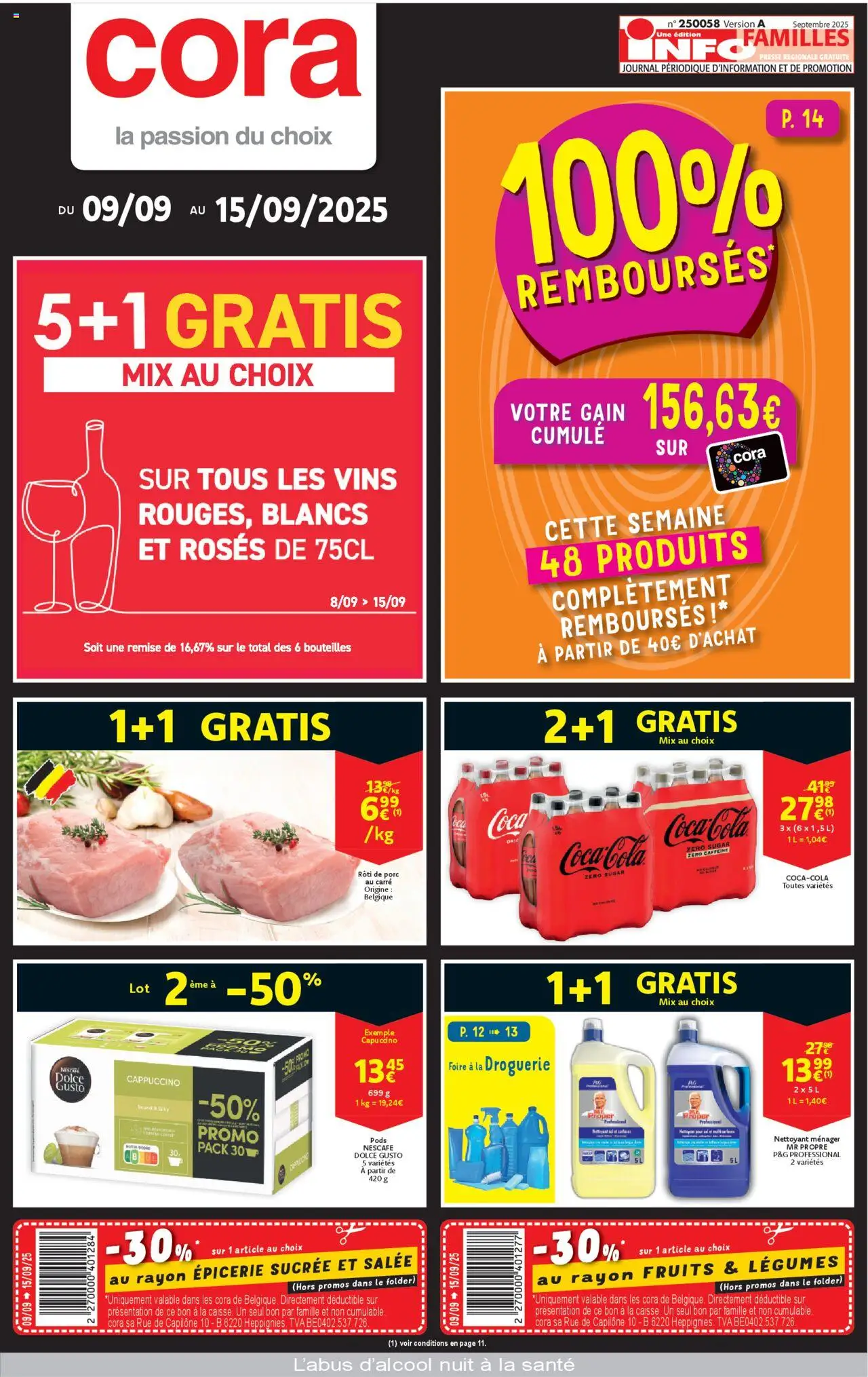 Cora shop 100% remboursés geldig vanaf 09/09/2025 - Paginanummer 1