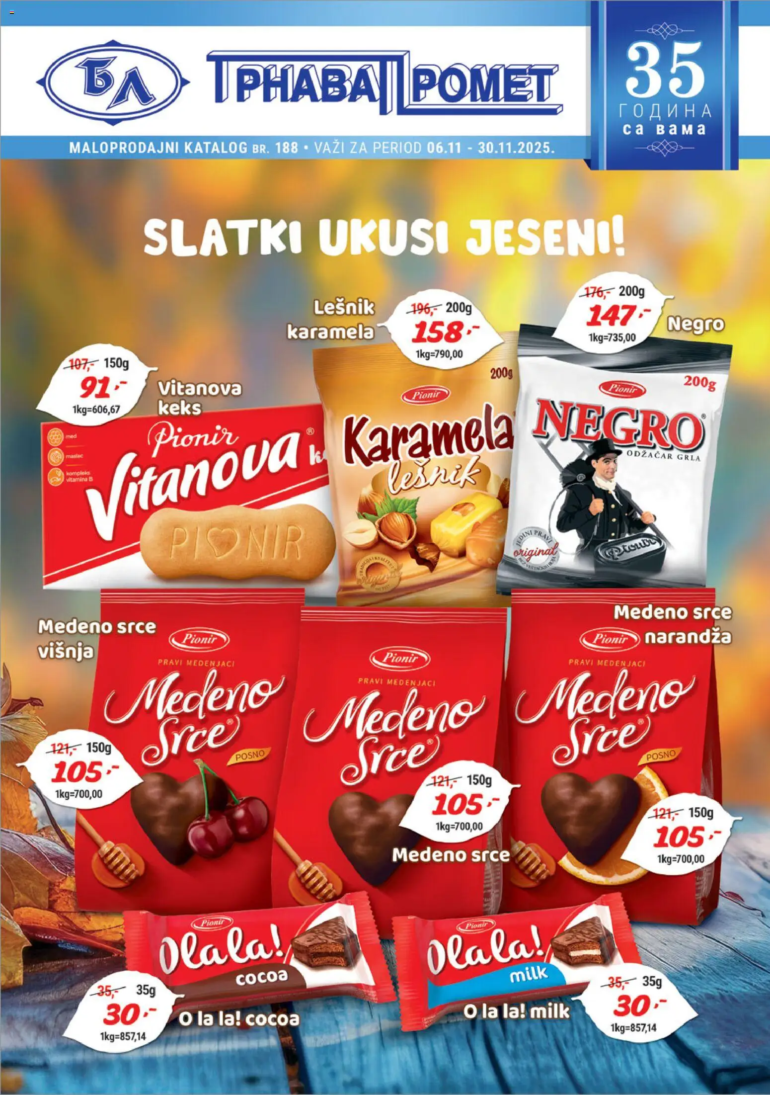 Pregled Trnava Promet kataloga - važi od 06.11.2025