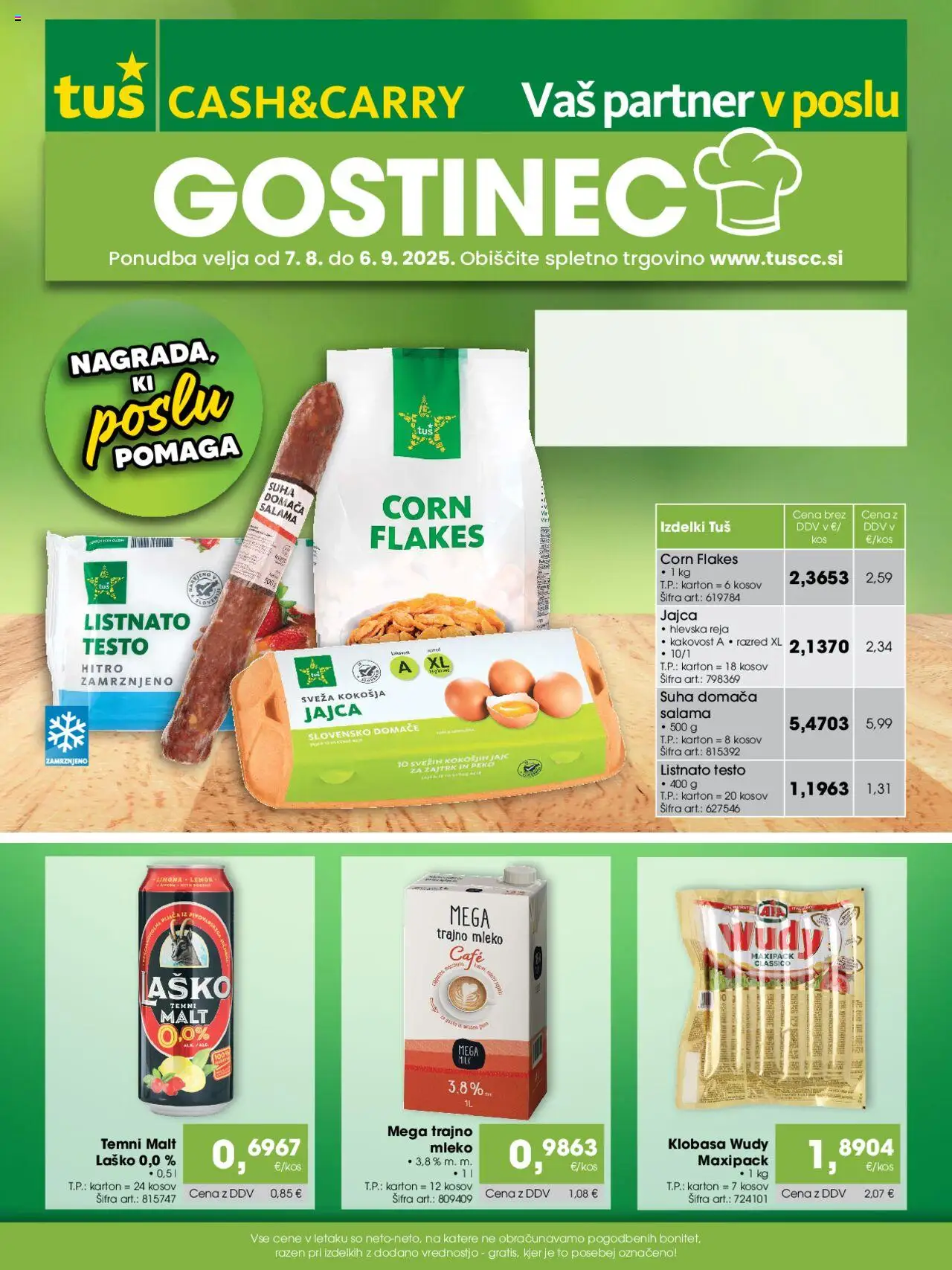 Tuš Katalog cash & carry gostinec od 07.08.2025 - aktualna ponudba - stran 1