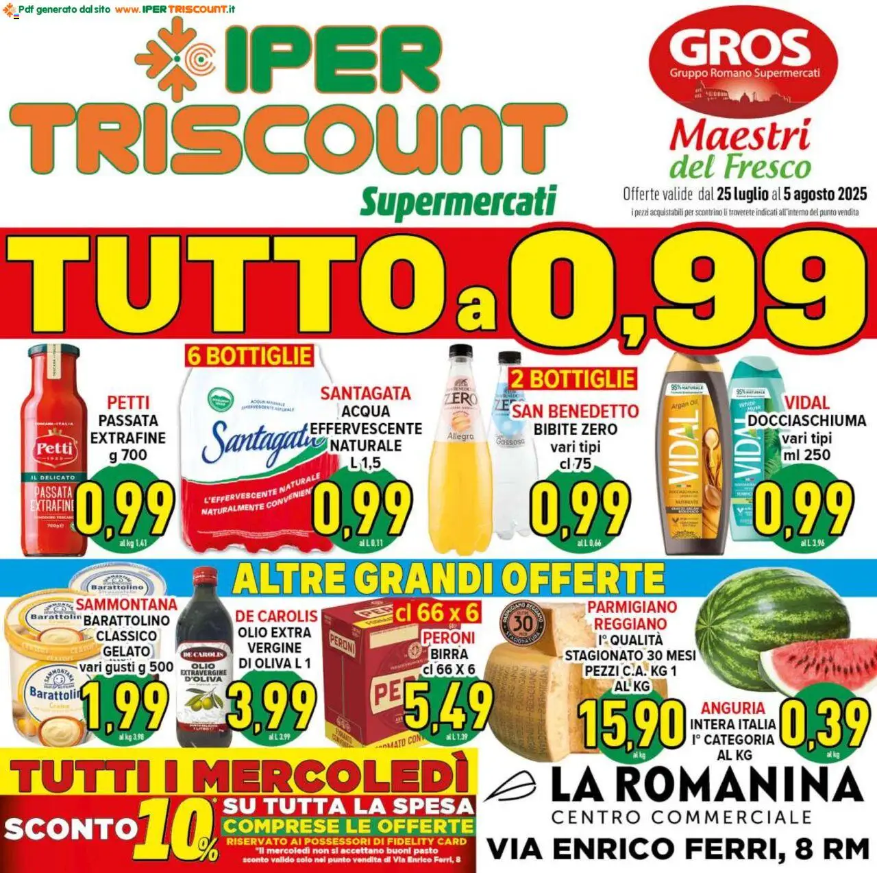 Volantino Ipertriscount valido da 25/07/2025 numero di pagina 1