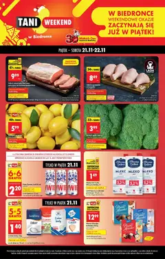 Pogląd gazetki "Tani weekend" ze sklepu Biedronka ważnej od 21.11.2025