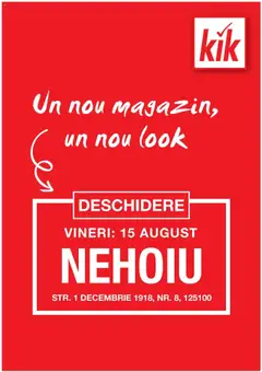 Previzualizarea de cataloage: Kik Nehoiu valabil de la 11.08.2025