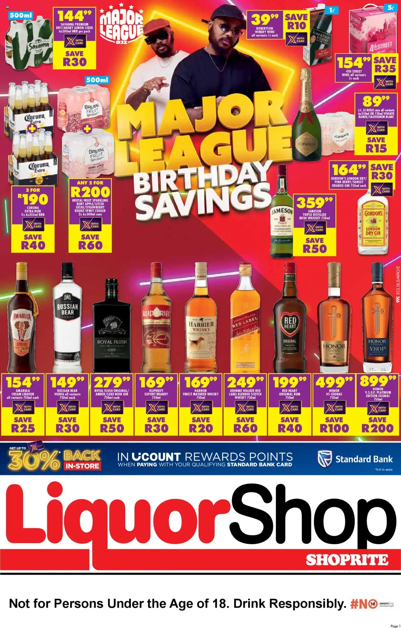 Shoprite Eastern Cape - LiquorShop Major Deals 24/07 - 10/08/2025 >> Catalogue - Brandy, Rum, Cider, Gin, Cream, Whiskey, Fruit, Cognac