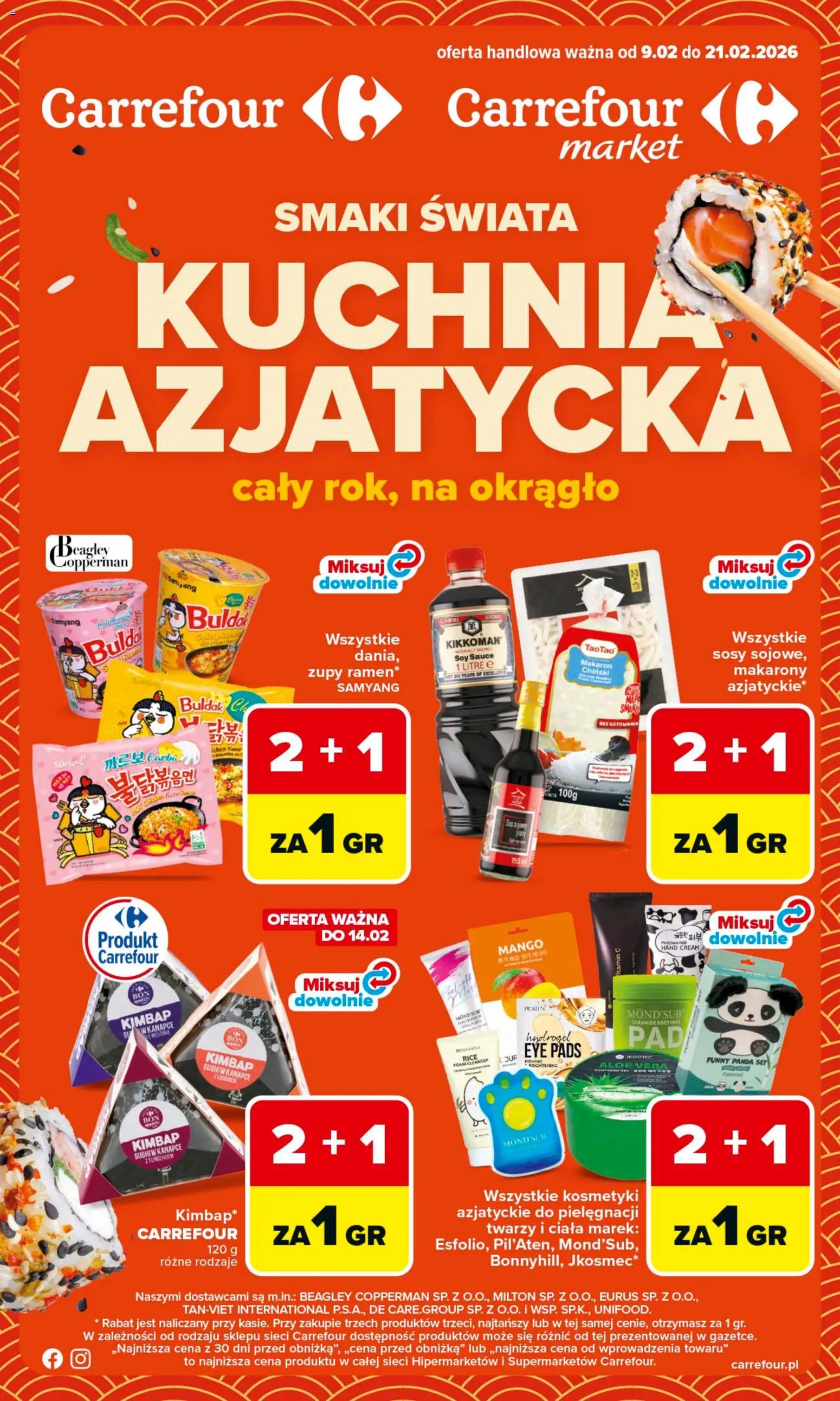 Pogląd gazetki "Kuchnia Azjatycka" ze sklepu Carrefour ważnej od 09.02.2026