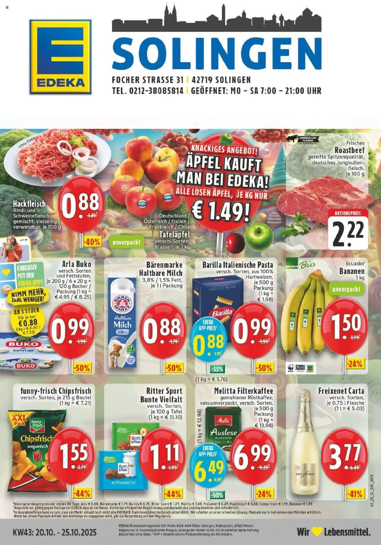 EDEKA Prospekt ab 19.10.2025 - Prospekt Solingen Online