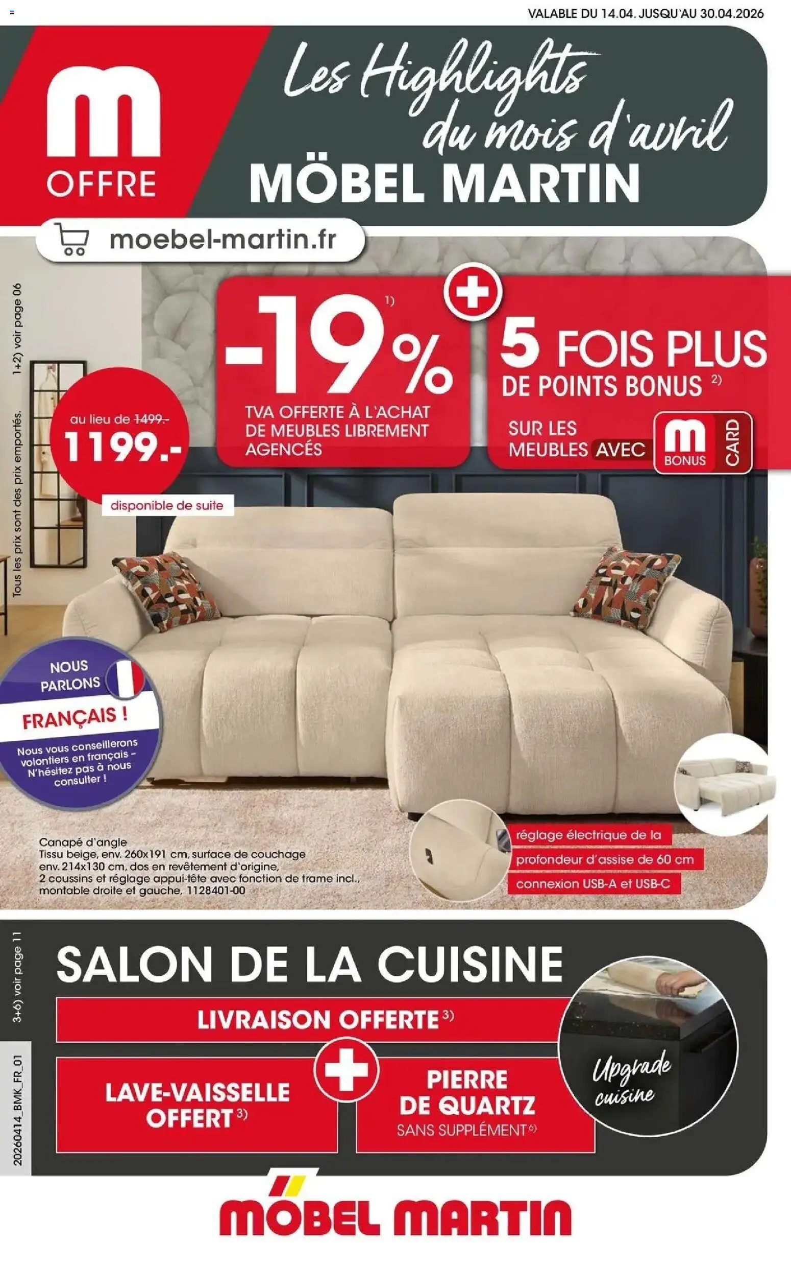 Prévisualisation de Möbel Martin: Offres hebdomadaires du magasin Möbel Martin formulaire valide 14/04/2026
