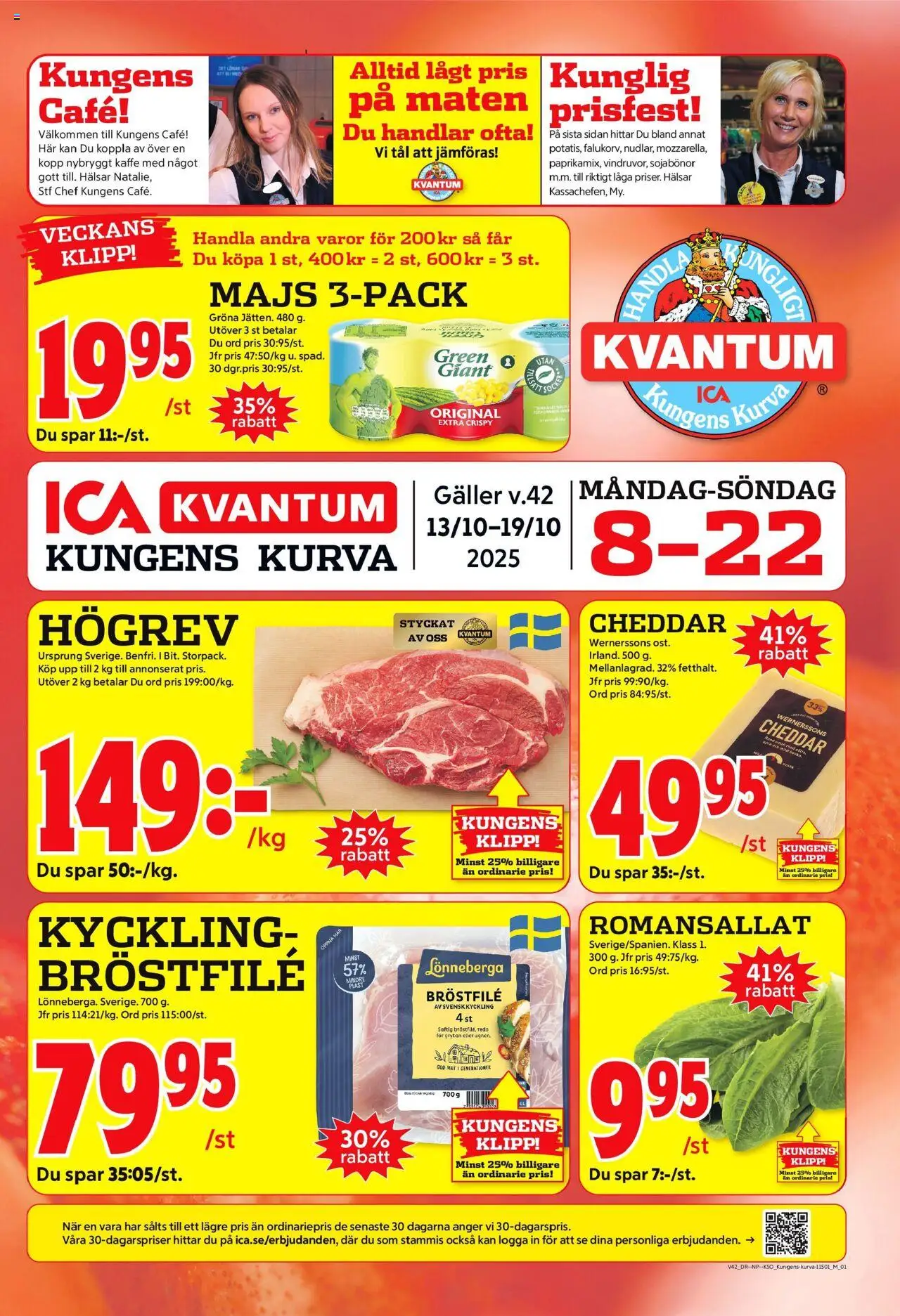 Kungens Kurva är giltig 13/10 2025 > Veckans Erbjudanden gäller från 13/10/2025 till 19/10/2025 sidnummer 1