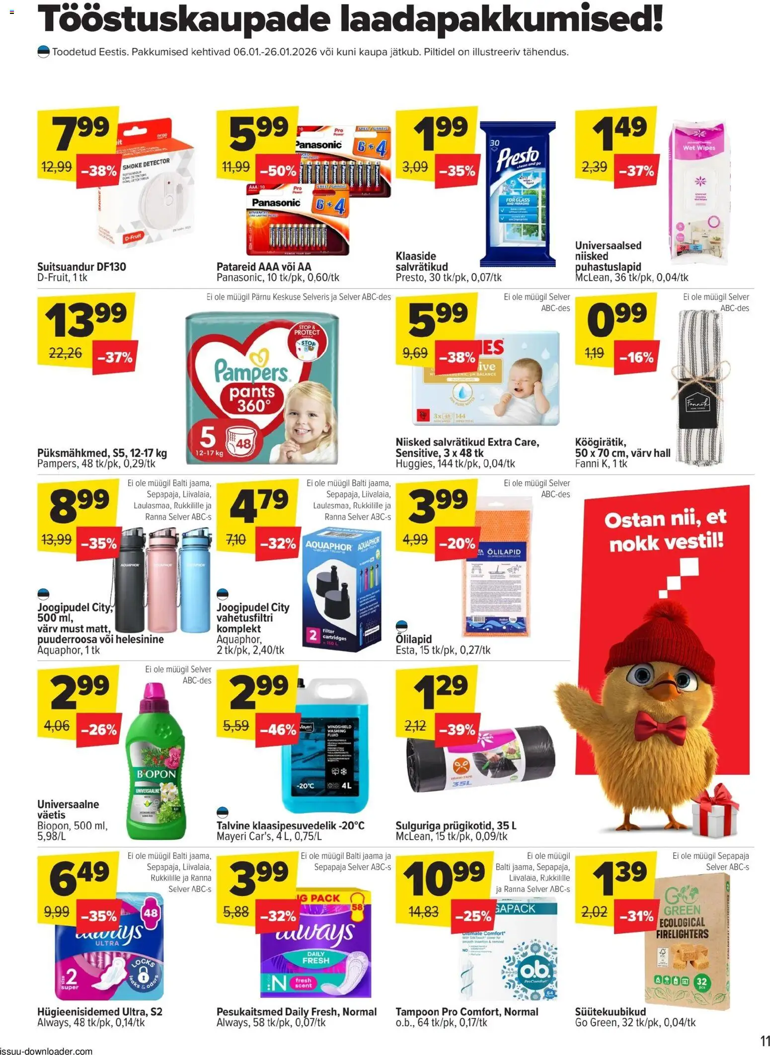 Selver kliendilehe eelvaade alates 2026.01.06