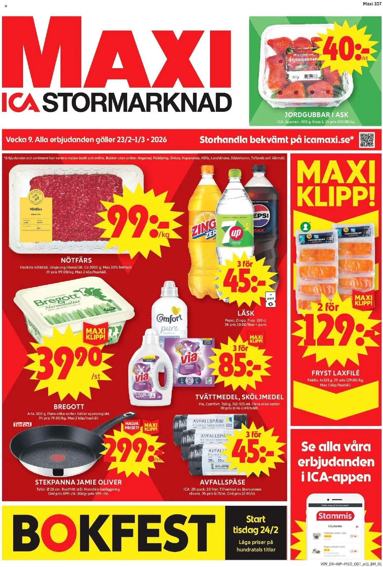Förhandsgranska reklamblad Sollentuna från butik ICA Maxi gäller från 23/02/2026