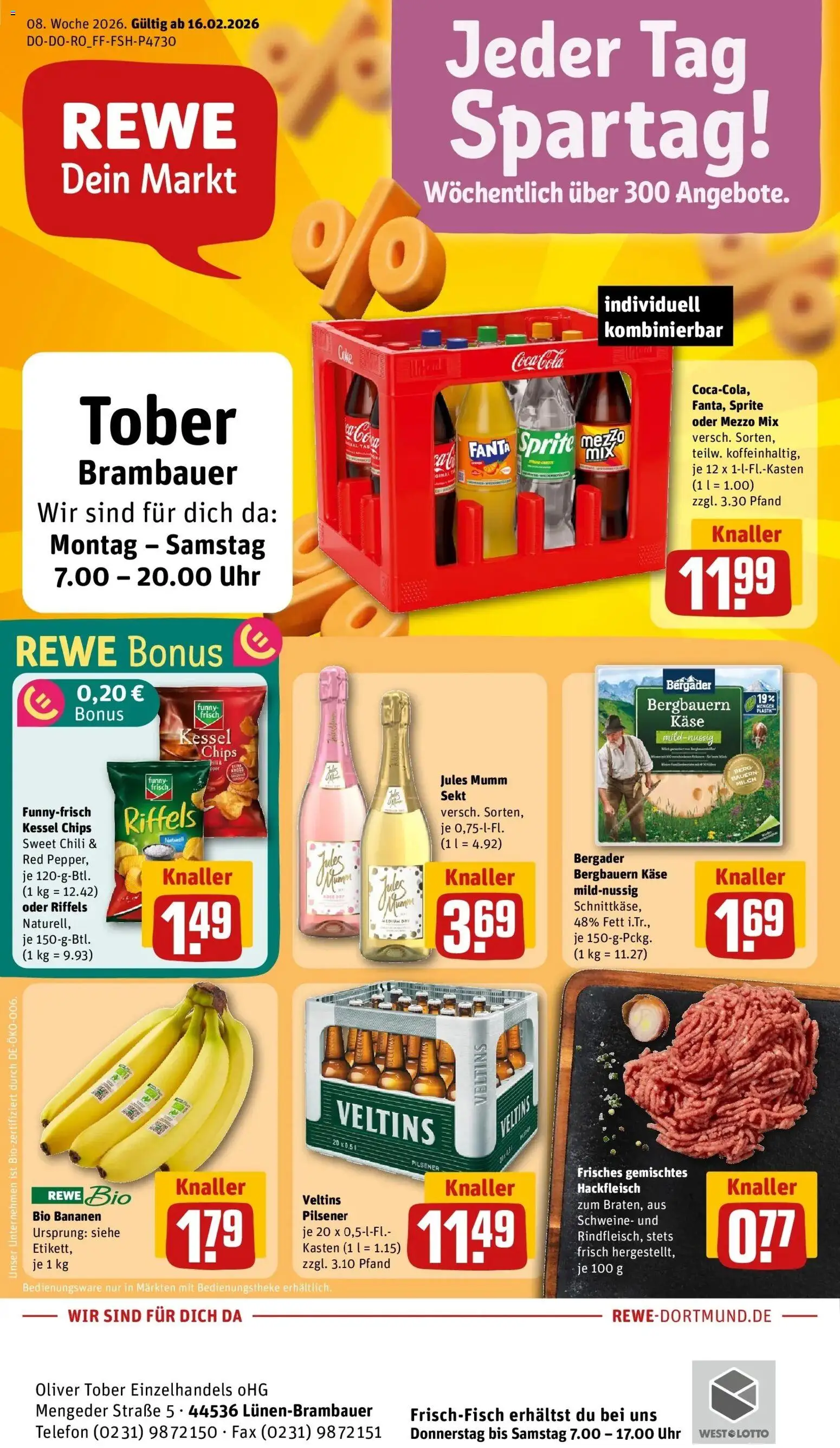 Vorschau von dem Prospekt des Geschäftes Rewe, gültig ab dem 16.02.2026