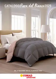 Anteprima dell'opuscolo Volantino Superstore Fiera del Bianco dal negozio Conad valido da 27/12/2025