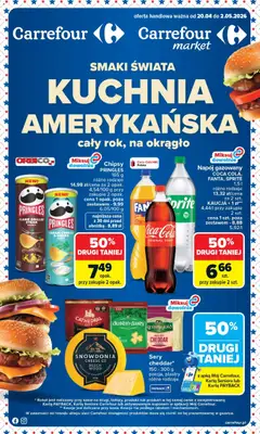 Pogląd gazetki "Carrefour gazetka - Kuchnia Amerykańska" ze sklepu Carrefour ważnej od 20.04.2026