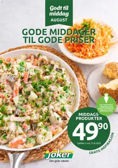 Forhåndsvis Godt til middag fra butikk Joker gyldig fra 01/08/2025