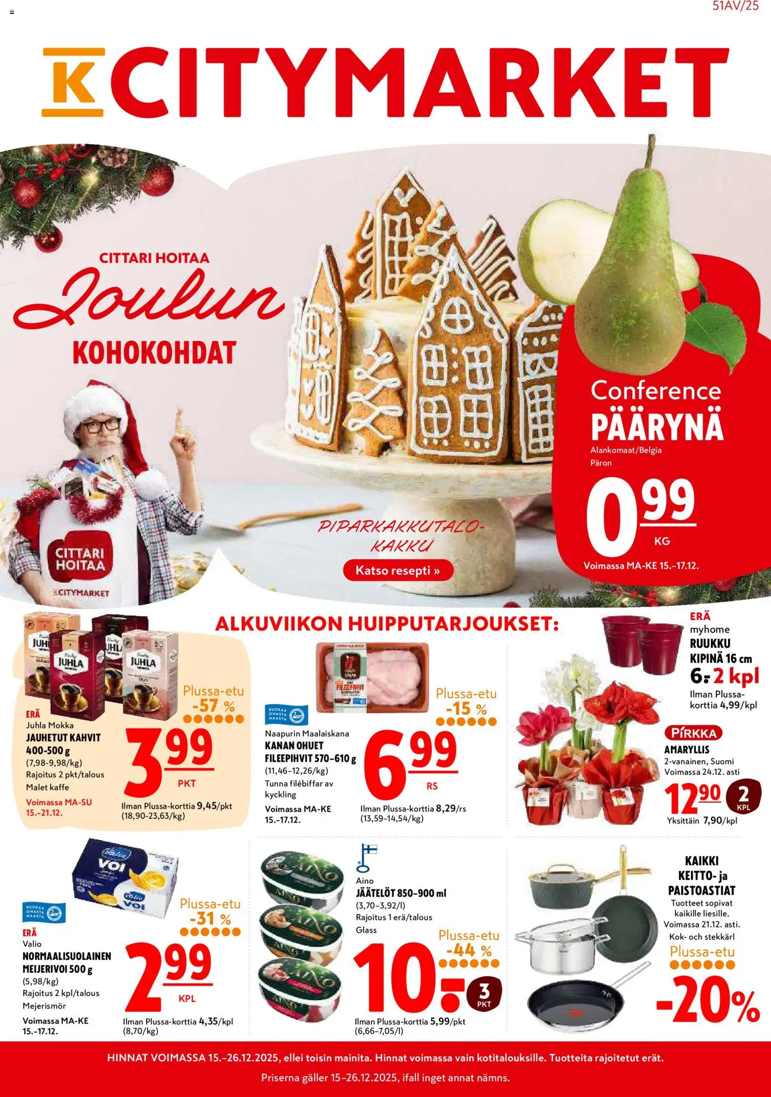 Kaupan K-Citymarket Tarjoukset esikatselu, voimassa 15/12/2025