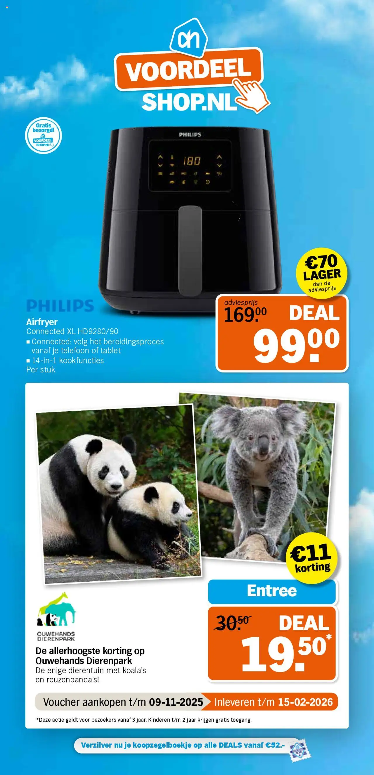 Albert Heijn shop Voordeelshop folder week 42 geldig vanaf 13-10-2025 - Paginanummer 1