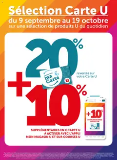 Prévisualisation de Catalogue Ma sélection Carte U septembre du magasin Super U formulaire valide 09/09/2025